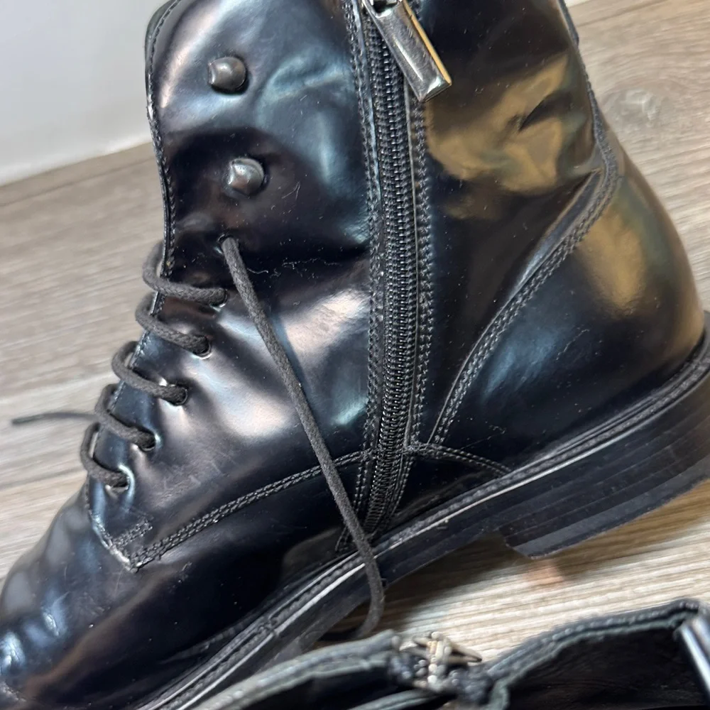 Giotto Firenze Men's Black Leather Boots size 41 (s270)